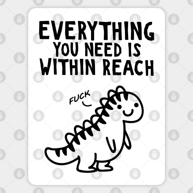 Funny Dinosaur Motivation Magnet by SolidFive7